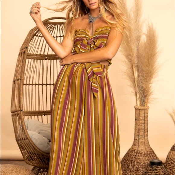 Two Piece Boho style jumpsuit set - Picture 3 of 7